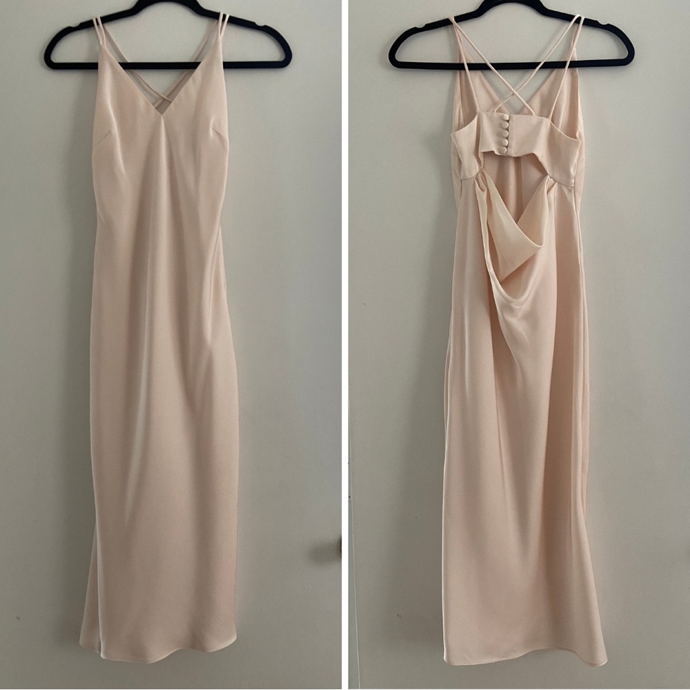 Fame and Partners Ziv Midi Dress in Champagne
